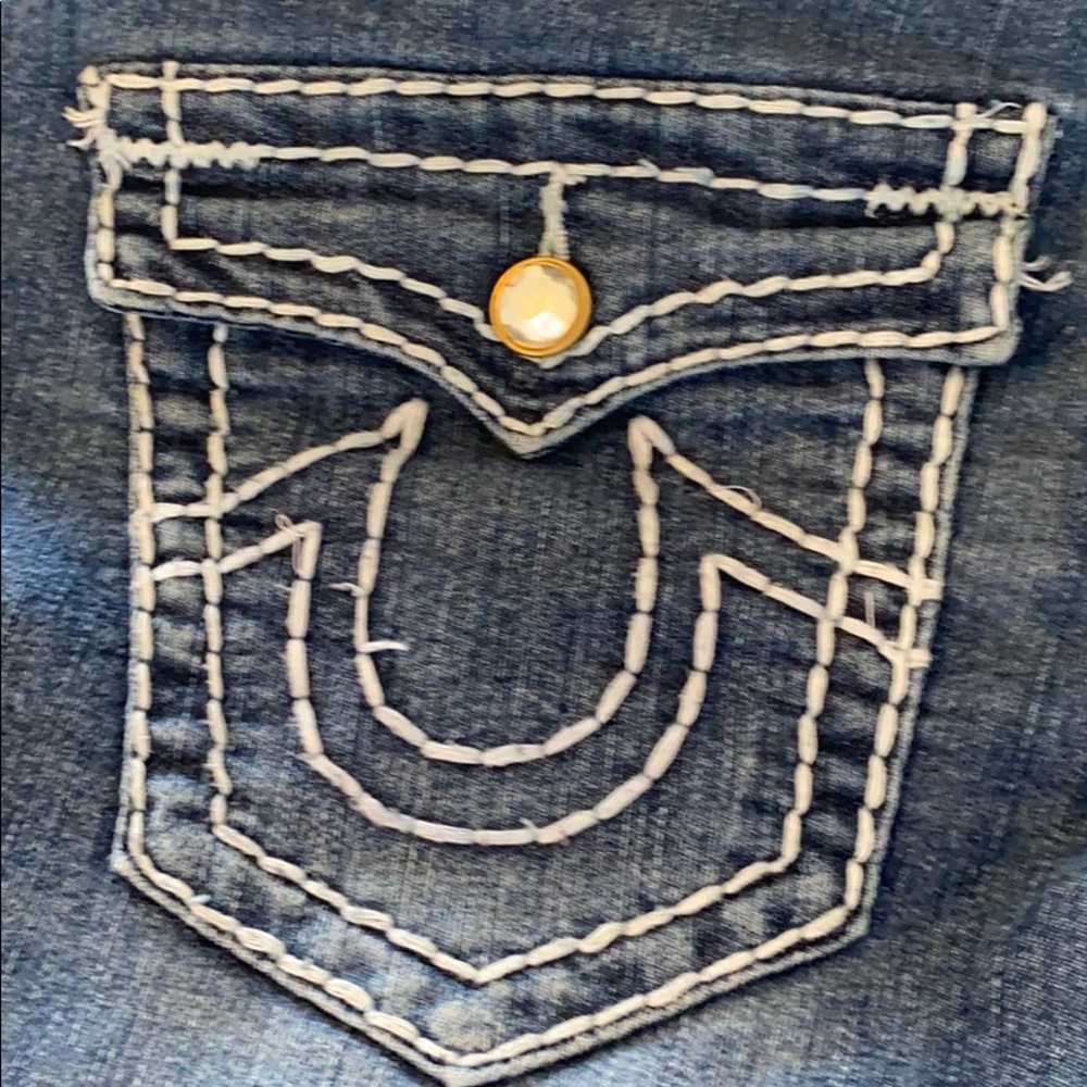 TRUE RELIGION Jeans Joey T with Crystal Buttons 27 - Picture 9 of 10